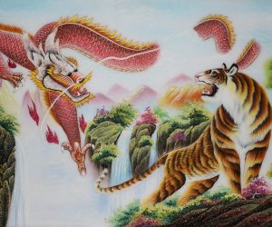 Tranh thêu long tranh hổ đấu và ý nghĩa trong phong thủy 2020