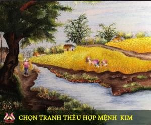 Chọn tranh thêu hợp người mệnh Kim